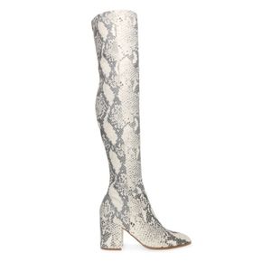 Steve Madden over the knee snakeskin boots